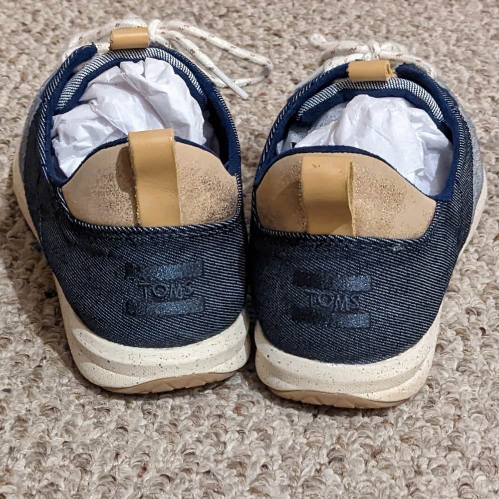 TOMS Cabrillo Sneakers in Blue Denim, Women's 11 - Picture 9 of 10